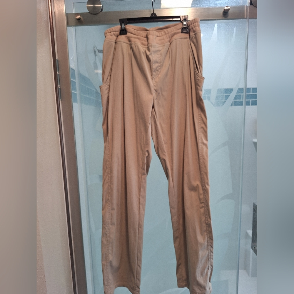 Womens Casual Drawstring Chino Pants - Beige